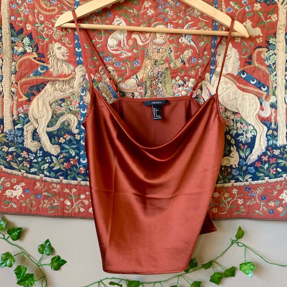 Red Satin Camisole